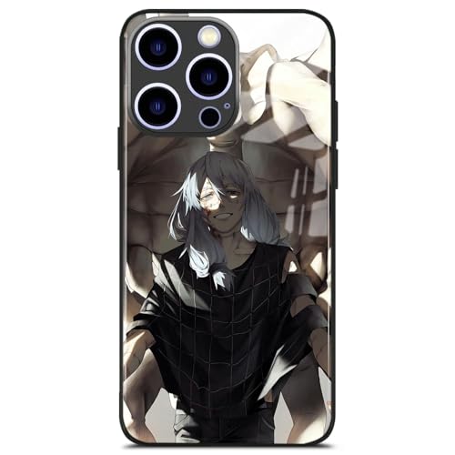 HWLHJJ Mahito JJK Manga-Handyhülle, Anime-Szene, robuste Glasrückseite, Rutschfester Griff für iPhone 16