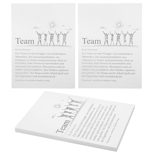 HENGBIRD 20er Set Team Karte A6 Kleine Kollegen Geschenk Kleines Mitarbeiter Geschenke Abschiedskarten Büro Arbeit Mitarbeiter Weihnachten Grußkarte Dankeskarte Dankeschön Teamkarte für Kollegin