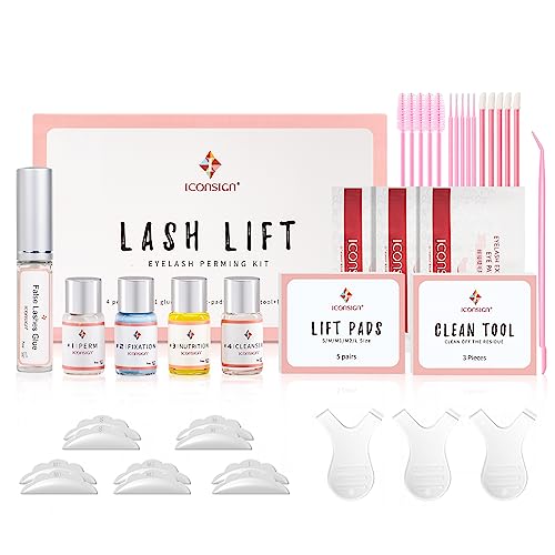 ICONSIGN Aktualisierte Version Wimpernlifting Set, Starter Kit, Wimpernwelle, Wimpernlaminierung, Ideal für Partys, Geburtstage