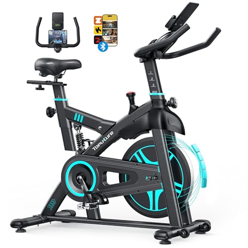 [2025 Aktualisierte]Heimtrainer Fahrrad mit APP, 0-100% Magnetwiderstand Stationäres, 15KG Schwungrad, Ultraleise, Ergometer Spinning Bike Indoor mit LCD-Monitor, Bis 160KG, Tablet-Halter