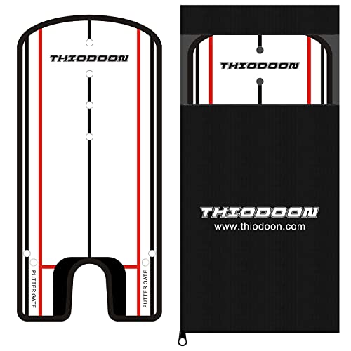THIODOON Golf-Putting-Ausrichtungsspiegel mit Golf-Putter-Linie, Putting-Spiegel, Trainingshilfe für Golf-Putting-Übungen für Anfänger, Golf-Putting-Spiegel, Größe 12 x 6 Zoll