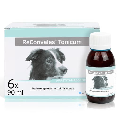alfavet ReConvales Tonicum Hund, appetitanregendes Ergänzungsfuttermittel zur Rekonvaleszenz und bei Untergewicht, 6x90 ml Flasche
