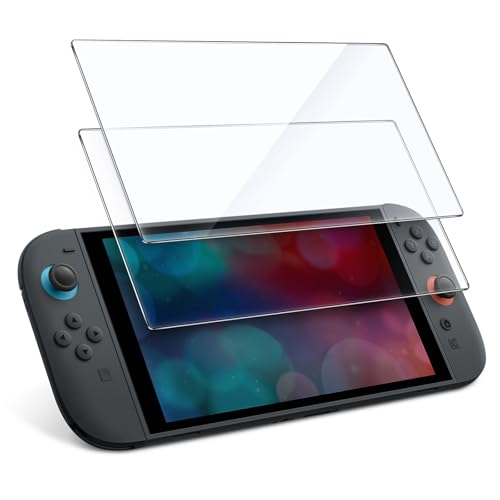 JETech Schutzfolie für Nintendo Switch 2 2025, 9H Gehärtetes Glas Displayschutz, Anti-Kratzer, HD Klar, 2 Stück