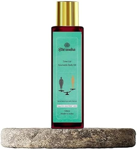 TARIBA Ayurvedisches Tone Me Up Öl zum Straffen des Körpers, Gewichtsmanagement – kaltgepresstes Sesamöl, Kampfer, Traubenöl, Zitrone, Wacholder – 100 ml