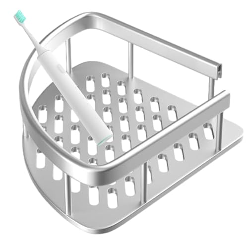 Duschkernschelf - Kein Bohrerdusche Organizer, Badezimmerlagerständer, Klebstoff -Duschregal | Rostproofes Aluminium -Duschregal wasserdicht, platzsparende Eckregal Stallhalte für Badezimmer, Wohnmobi