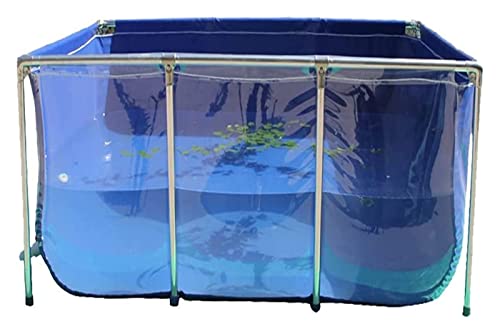 Aquarienteich mit transparenter Sichtscheibe und Ablassventil, freistehend, Fischzuchtteich für Garten, Wasserspiel, 100 x 60 x 51 cm