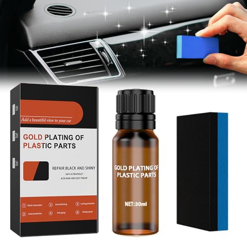 Topbashgo Kunststoff Auffrischer, 2024 New Kunststoffsanierung Für Autos, Auto-Kunststoff-Restaurator, Auto-Plastikteile-Renovierungsmittel, Car Plastics Restorer (1pcs)