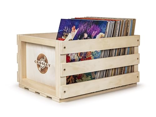 Crosley Plattenkiste für ca. 75 Schallplatten, Natural