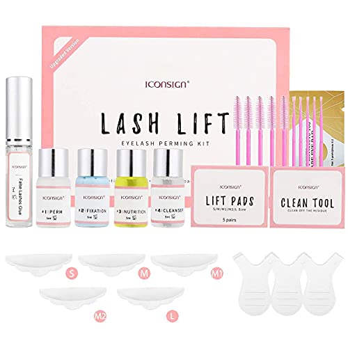 ICONSIGN Wimpernlifting-Set, 2025 Aktualisiertes Lash Lift Kit, Professionelles Semipermanentes Curling-Wimpern-Dauerwellen-Set, Geeignet Für den Salon- und Heimgebrauch