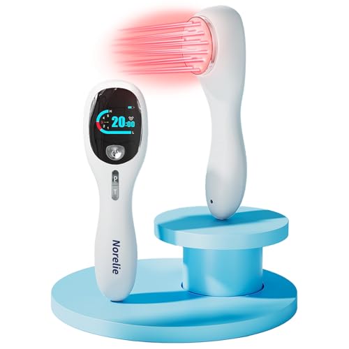 Norelie Repuls Tiefenstrahler Original, Handgerät Kaltes Rotlicht Therapiegerät, Cold Laser Therapie für Gelenk und Muskelschmerzlinderung(4 * 808nm+14 * 650nm)(für Menschen und Haustiere)