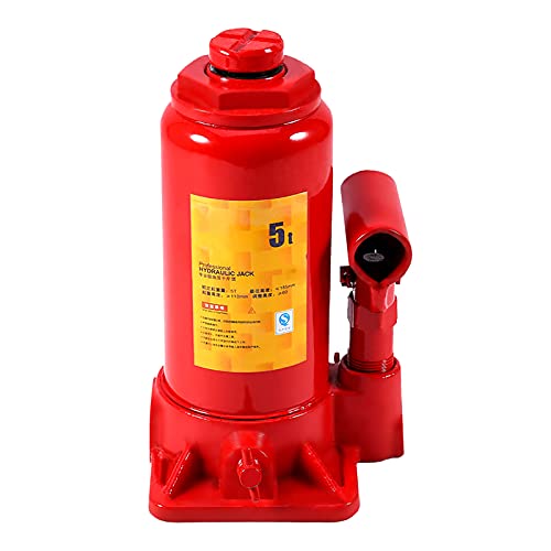 Hydraulischer Wagenheber 5 t Stockwagenheber Stempel-Wagenheber für PKW Hubhöhe 18,2-33cm, für Van Boot LKW Wohnwagen gefertigt aus Qualitätsstahl