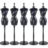 Muteitt 5 Stück Puppenkleiderform Mini-schaufensterpuppen-ständer Kleiderform Stoff Kleid Kleidung Kleidung Display Mini-schaufensterpuppen-modellständer Für Puppen-Display-Halter