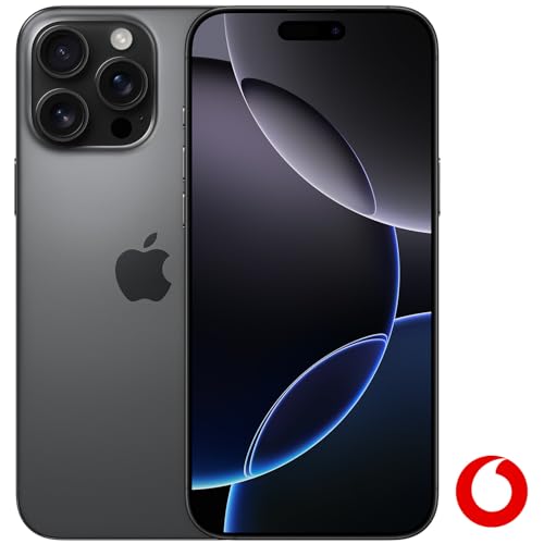 Apple iPhone 16 Pro Max mit Vodafone Vertrag | Aktion: 25% Basispreis-Rabatt | 24 Mon. Laufzeit | in Titan Schwarz | mit 256 GB Speicher