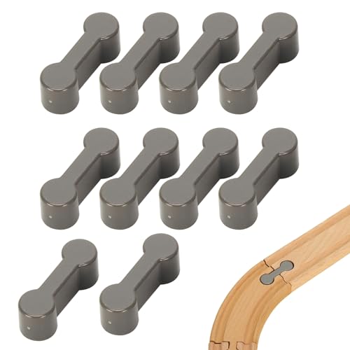 10 Stück Holzschienen Adapter Verbinder,Universal Holzschiene, Holzschienen Wiederverwendbare,Robustheit Gleisanschlussadapter aus Holz,für Spielzeugeisenbahnen Geburtstagsfeier