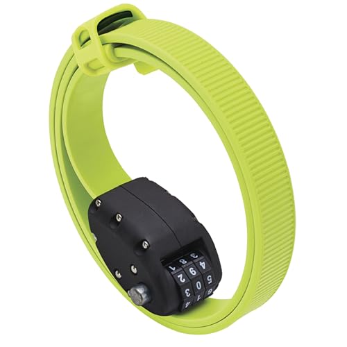 OTTOLOCK Stahl & Kevlar Zahlen-Fahrradschloss | Verschiedene Längen Leicht, Kompakt, Sicher, Beständig | Ideal für Radfahrer und Sportequipment Flash Green 76cm