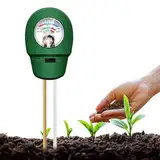 PEHTIY Bodenmessgerät 3-in-1,Boden PH-Messer,Boden Feuchtigkeitsmesser für pH, Feuchtigkeit und Fruchtbarkeit, Bodentester für Garten, Bauernhof, Rasen Boden, Keine Batterien erforderlich