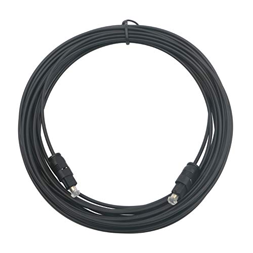 Pxyelec 10M Schwarz SPDIF Toslink Kabel für digitales Glasfaser-Audio für Heimkino, Digitalfernsehen und Andere Digitale Audiogeräte