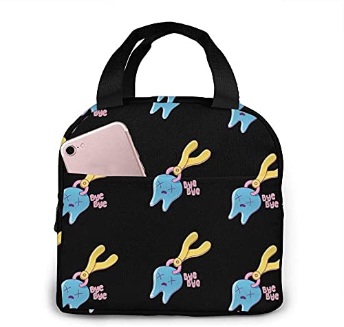 Zahnarzttermin gebrochene Zähne, niedliche wiederverwendbare isolierte Lunch-Tasche, tragbare Lunchbox für Arbeit, Picknick, Reisen, Kühltasche