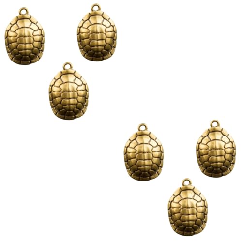 SEWACC 6 Stk Schildkrötenpanzer-Anhänger Glücksarmband Ozeanschmuck Vintage-Schmuck Vintage-Armband büro dekoration tischdeko esstisch Wohnkultur Heimdekoration Kupferhandwerk