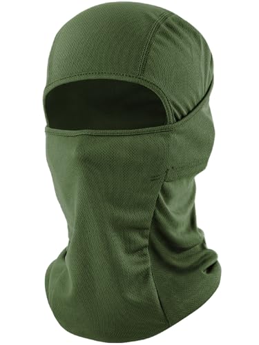 fuinloth Sturmhaube, Skimaske Balaclava, Motorrad Fahrrad gesichtshaube für Herren/Damen Armeegrün