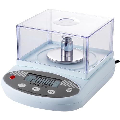 VEVOR analytische Waage Laborwaage, 500 g x 0,001 g Genauigkeit Digitale Analytische elektronische Präzisionswaage für Küche & Schmuck&, Industriewaage, Waage mit 13 Einheitenumrechnungen