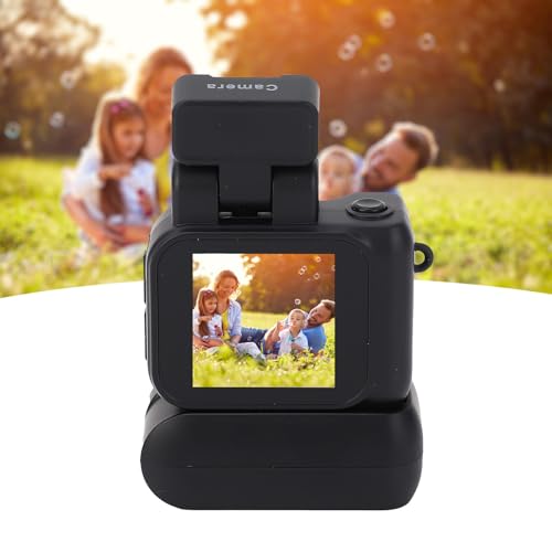 Digitalkamera Im Vintage-Stil, 1080p-Kompaktkamera, Kleine Daumenkamera, LED-Blitz, Digitaler Zoom, Einfache Vlogging-Kamera für Reiseaufnahmen, Bis zu 512 GB Speicherkarte