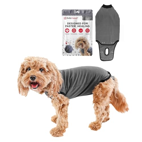 BellyGuard - Hunde-Genesungsanzug, postoperative Hunde-Einteiler für männliche und weibliche Hunde, bequeme Kegelalternative für große und kleine Hunde, weiche Baumwolle, bedeckt Wunden, Nähte.