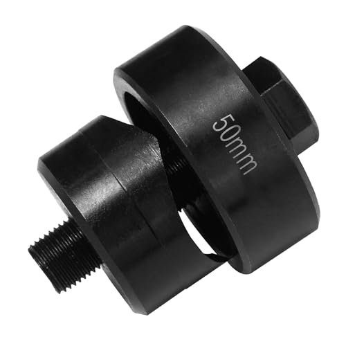 Blechlocher Lochstanzer Schraublochstanzer 50 mm Blechstanzer Lochschneider mit Sechskantadapter für Küchenarmaturen, Spüle, Stahlplatte, Edelstahl, Metall