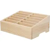 Operitacx Handy Aufbewahrungsbox Aus Holz Mit 12 Fächern, Platzsparender Organizer Für Büro, Schule, Handygarage, Konferenzraum Und Werkstatt
