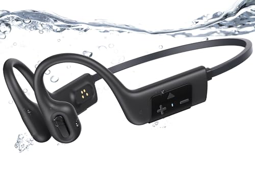 Relxhome Schwimmen kopfhörer, Knochenschall Kopfhörer, integrierter 32 GB Speicher, IP68 wasserdicht, kabellose Kopfhörer Bluetooth 5.3, MP3-Player zum Schwimmen, Laufen