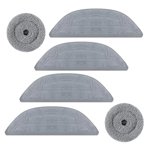 YNPQTDS Bodenmoppolster, Wiederverwendbare Mop -Pads - Packung von 6 Wischbads absorbiert | Bodenreinigungszubehör für Roboterstaubsauger nass und trocken wiederverwendbares Mikrofasertücher für