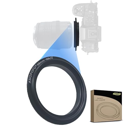 58mm to Nik Z Retroadapter/58mm to Nik Z Makro Umkehrring Ring, Kompatibilität für Nik Z-Mount Z6 Z7 Kamera,zum umgekehrten Anschrauben eines Objektivs für Makroaufnahmen
