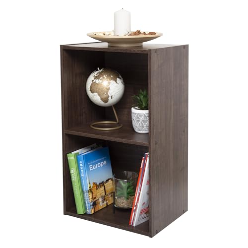 Iris Ohyama, Möbel, 2 Regalböden Aufbewahrung Büro, Bibliothek, Stabil, Große Kapazität, Multifunktional, Schlafzimmer, Wohnzimmer - Office Basic Rack CX-2FN - Braun