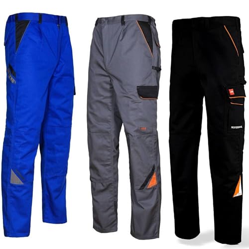 Art.Master Arbeitshose Herren Schwarz Größe 54 - strapazierfähige Bundhose mit dehnbarem Bund 6 Taschen Knieverstärkung und Zollstocktasche - Berufshose für Kfz Instandhaltung Technik Werkstatt Männer