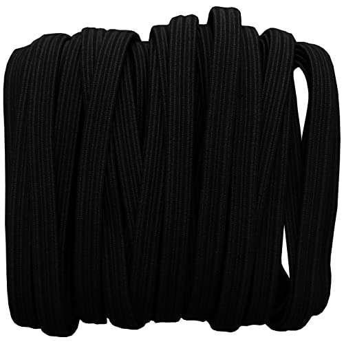 Lumonic Gummiband flach 1m x 5mm DE - Gummilitze Kochfest z.B. für Masken Mundschutz zum Nähen und Basteln - Gummi Meterware (verschiedene Längen)