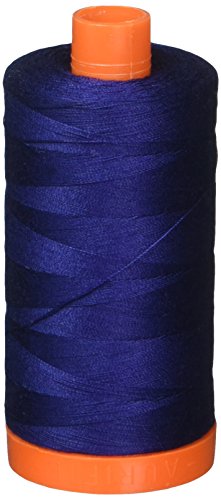 Aurifil Mako-Baumwollgarn, solide, 50 W, 1400 m, dunkelmarineblau