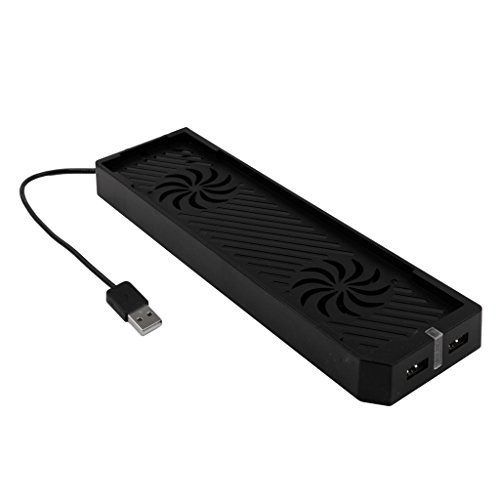 REYTID Dual Xbox One X Cooling Fan and Stand Twin USB Hub Slim Combo Microsoft
