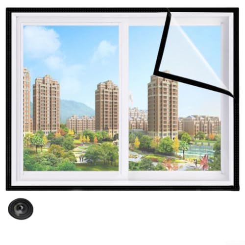 Zilimontt Fenster-Isolier-Set, 120 x 180, 80 x 120, 120 x 120 cm, für Innenbereich, transparent, gerollt, isolierende Schrumpffolie, isolierende Schrumpffolie für Fenster (120 x 120 cm)