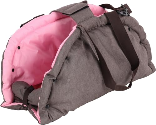 Flamingo Tragetasche für Hunde und Katzen Xenos - Taupe - 47x25x28 cm - Robust und Bequem - Ideal für Chihuahua, Yorkshire Terrier, Shih Tzu, Bichon Frisé und Cavalier King Charles