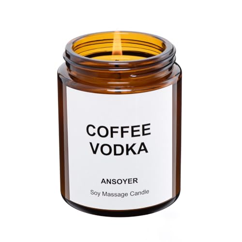 ANSOYER Massagekerze, feuchtigkeitsspendend und nahrhaft für Home SPA (Kaffee Wodka)