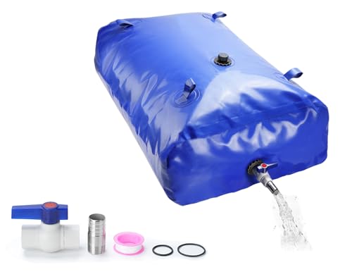 Sukudon Wasserbehälter mit großem Fassungsvermögen, Sammelfass, Wasserspeicher, Blase, Tankrucksack – tragbar und faltbar für Notwasserlieferung, Bewässerung und mehr (240 l)