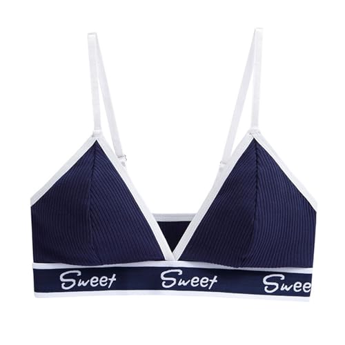 Unterwäsche Damen Slip Triangel-Bralette für Damen Kleiderschrank Zubehör Unterwäsche (Navy, L)