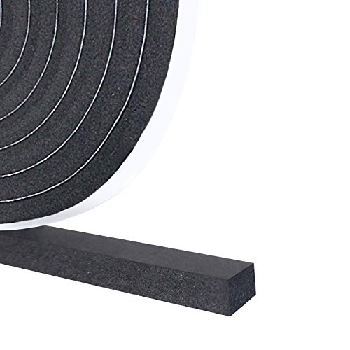 Storystore Dichtungsband Selbstklebend, Schaumstoff Dichtungsband 12 mm(B) x12 mm(D), Moosgummi selbstklebend für Tür Fenster, türdichtung, wetterfest, Anti-Kollision, Schalldämmung, Gesamtlänge 4 m