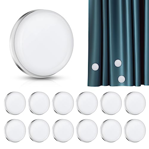 Alftek 12 Paar Magnetisch für Vorhänge, Duschvorhang Gewichte Runde Magnetische Vorhang Gewichte Vorhang Beschwerer, Gardinenbeschwerer Vorhang Gewichte Outdoor, Vorhang Bbeschwerer Outdoor