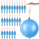 Punch Luftballons Mit Gummibändern, 24 Stück Punch Ballons, Luftballons Geburtstag Latex Ballons Groß, Hohe Elastizität Stanzballons, Party Deko Ballon für Geburtstagsfeier, Hochzeit, Babyparty (B)