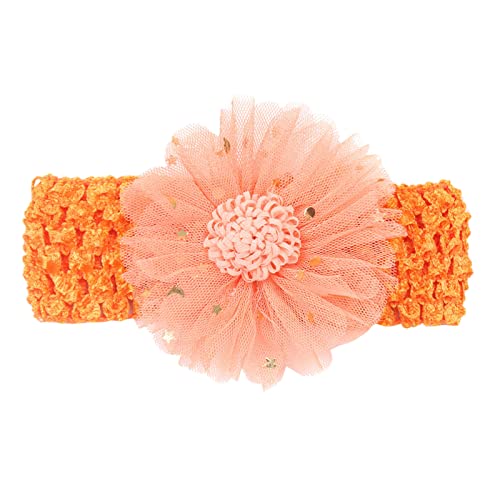 Ohrenschützer Kinder Winter Jungen, Mädchen, feste Spitze, Haarband, Kopfbedeckung, Stirnband, elastisch, Haarschmuck Baby Haarschleife Samt (Orange, One Size)