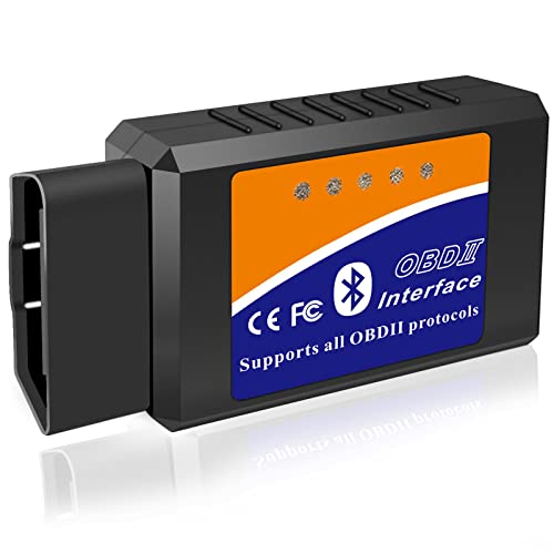OBD2 Bluetooth Diagnosegerät Scanner Code Leser für iOS Android iPhone Windows, Auto Diagnosegerät OBD ODB2 Adapter für Alle OBDII Protokoll Fahrzeuge