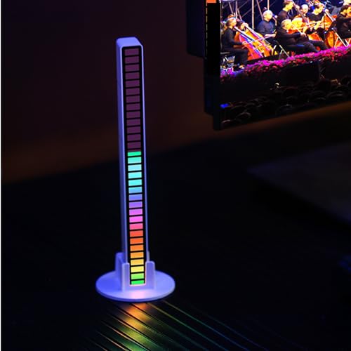 LuminKing Musik-LED-Bar: Synchronisiert mit Musik und zeigt mehrere Lichtmuster für Stufen an, Retro-Stil, wiederaufladbarer Akku mit USB, sehr leicht und tragbar, RGB