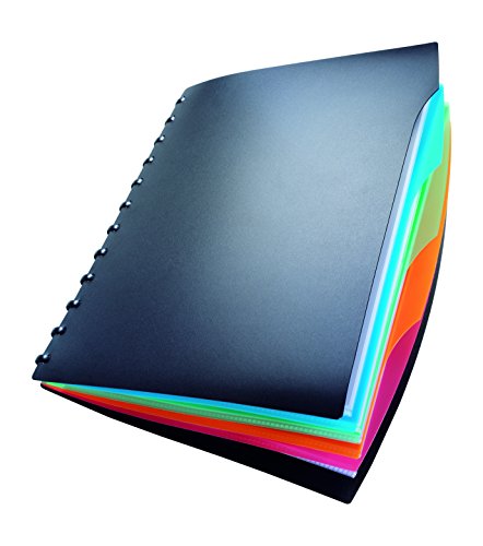 Durable Sichtbuch Duralook Style (inkl. Register und 20 Sichthüllen A4, 257 x 310 mm) schwarz, 243501