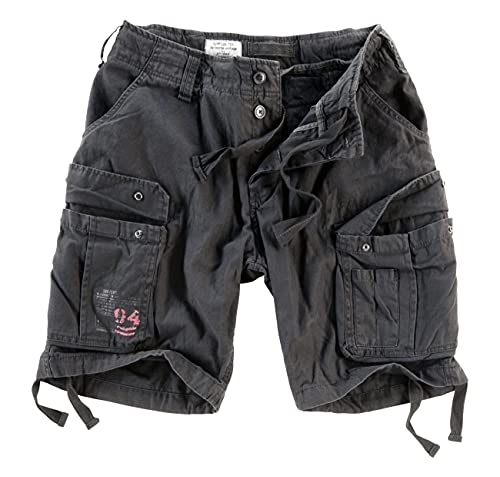 Surplus Raw Vintage Airborne Vintage Herren Cargo Shorts, schwarz, 3XL